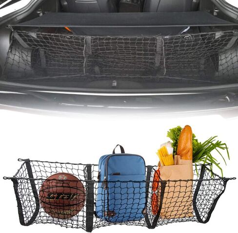 Three Pocket Envelope Cargo Net Fit for Jeep Compass Grand Cherokee 2015 2016 2017 2018 2019 Cargo Organizer Storage Net in Kuwait
