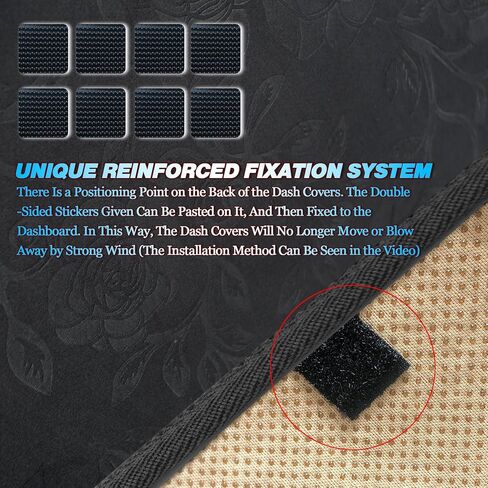 Upgrade New Materials Flannel Dashboard Cover Fit for 2007-2011 Toyota Camry Effective Anti Glare, Reduce Reflection, Sun Protection, Dust Proof, Moisture Absorption, UV-Proof -Pattern Black in Saudi Arabia