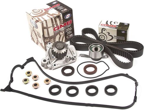 Evergreen TBK224VC متوافق مع 92-95 Honda Civic Del Sol D16Z6 طقم حزام لضبط التوقيت غطاء الصمام طوقا مضخة مياه GMB in Kuwait
