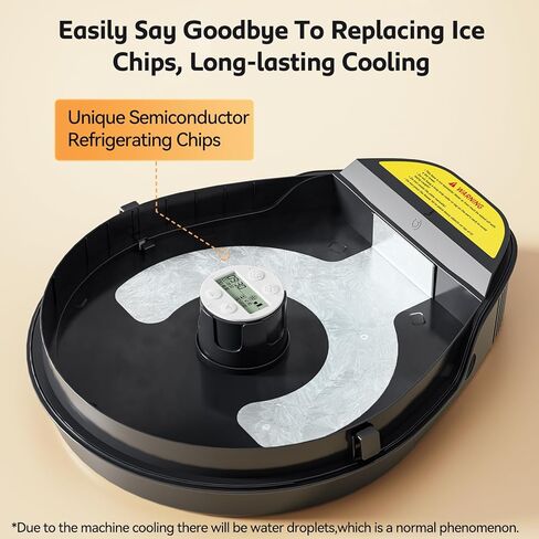 جهاز تغذية طعام رطب أوتوماتيكي للقطط F10، موزع رقمي لـ 5 وجبات للحيوانات الأليفة مع تبريد طويل الأمد، 3 إعدادات للتبريد in Kuwait