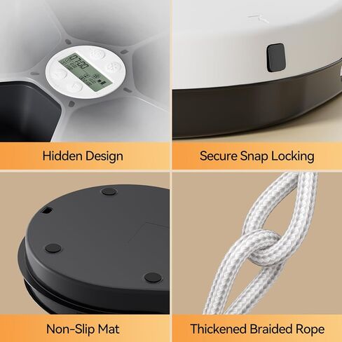 جهاز تغذية طعام رطب أوتوماتيكي للقطط F10، موزع رقمي لـ 5 وجبات للحيوانات الأليفة مع تبريد طويل الأمد، 3 إعدادات للتبريد in Kuwait