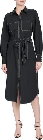Cinq A SEPT'S MIDI Kandice Dress, Black, 12 in Saudi Arabia