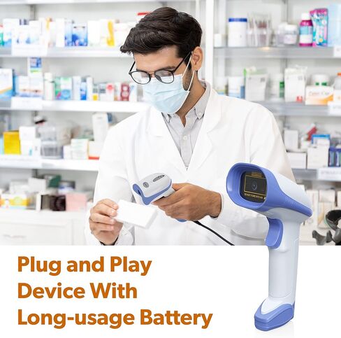 AMBIR BR100 ماسح الباركود السلكي/USB: يدعم الرموز الشريطية 1D و2D وPDF417 وQR. نظام التشغيل: وين، ماك، لينكس، أندرويد. اقرأ: شاشات الهاتف/الكمبيوتر اللوحي، والرموز الشريطية المتجعدة/منخفضة الجودة. جهاز HID - التوصيل والتشغيل - أسود / برتقالي in Kuwait