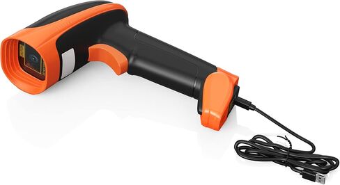 AMBIR BR100 ماسح الباركود السلكي/USB: يدعم الرموز الشريطية 1D و2D وPDF417 وQR. نظام التشغيل: وين، ماك، لينكس، أندرويد. اقرأ: شاشات الهاتف/الكمبيوتر اللوحي، والرموز الشريطية المتجعدة/منخفضة الجودة. جهاز HID - التوصيل والتشغيل - أسود / برتقالي in Kuwait