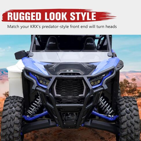HAKA TOUGH Upper Front Bumper Guard for Kawasaki Teryx KRX 1000 2020 2021 2022 2023 Accessories Front Headlight Bumper Guard Protector for Krx1000, Replace OEM # 99994-1302 in Saudi Arabia