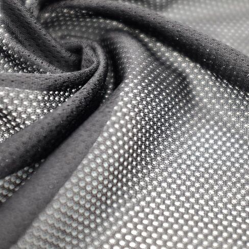 2 Yard - Black Breathable Polyester Micro Mesh Jersey Fabric - Sturdy Athletic Stretchy Mesh Fabric, Nice for Sewing Soccer and Basketball Sports Uniform in Saudi Arabia