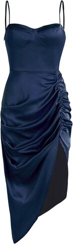 Illusion Ruched Midi Dress in Kuwait