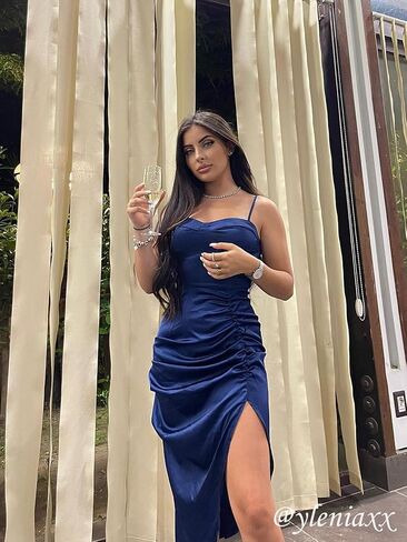 Illusion Ruched Midi Dress in Kuwait