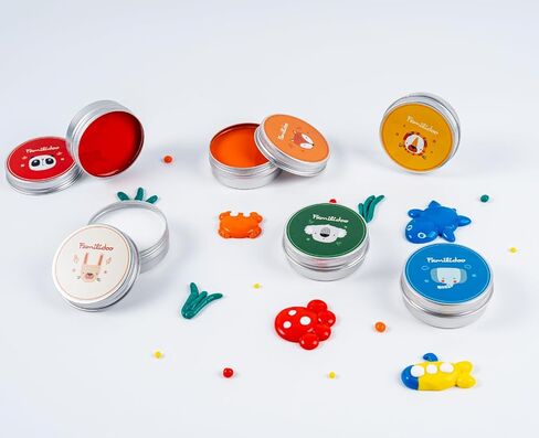 عجينة تشكيل فاميليدو - مجموعة DIY قابلة للتمدد وقابلة لإعادة الاستخدام وغير قابلة للتجفيف مع قوالب، هدايا فنية غير سامة للأولاد والبنات من سن 3 سنوات فما فوق، علبة مكونة من 6 ألوان in Kuwait