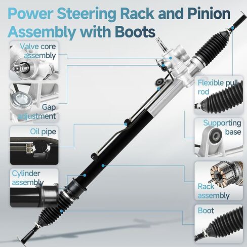 Power Steering Rack & Pinion Assembly with Boots Compatible with Honda Accord 2003-2007 & Acura TL 2004-2008 2.4L 3.2L 3.5L, 53601SDAA01, 53601SDAA04, 26-2703 in Saudi Arabia