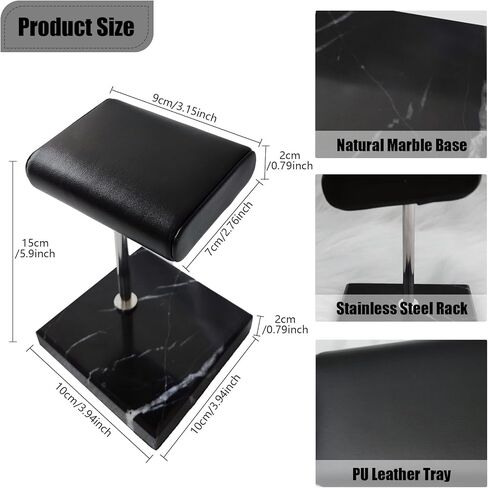 Watch Stand for Men Women Single, Watch Display Stand Holder, Single Watch Holder Watch Stand, Jewelry Stand, Black Marble Watch Stand Display for Watches, Bracelets, Watch Accessory in Saudi Arabia
