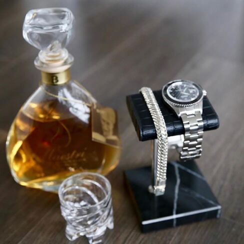 Watch Stand for Men Women Single, Watch Display Stand Holder, Single Watch Holder Watch Stand, Jewelry Stand, Black Marble Watch Stand Display for Watches, Bracelets, Watch Accessory in Saudi Arabia