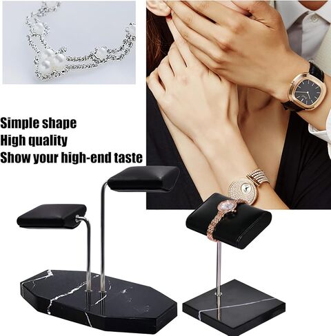 Watch Stand for Men Women Single, Watch Display Stand Holder, Single Watch Holder Watch Stand, Jewelry Stand, Black Marble Watch Stand Display for Watches, Bracelets, Watch Accessory in Saudi Arabia