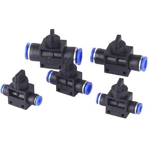 10 PCS HVFF AIR AIR موصل الدفع السريع المناسب ل 4 مم 6 مم 8 مم 10 مم 12 مم خرطوم أنبوب ، موصل المفصل البلاستيكي (HVFF-10) in Kuwait