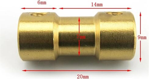 1pc Brass Shaft Coupling 2mm 3mm 3.17mm 4mm 5mm 6mm Rigid Connecting Transmission Parts Motor Coupling(2X2mm) in Saudi Arabia