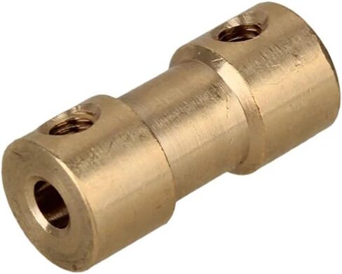 1pc Brass Rigid Coupling Motor Shaft Sleeve Coupler Motor Connector(3.17mm to 4mm) in Saudi Arabia
