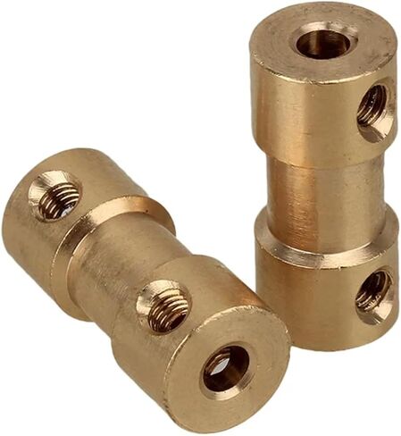 1pc Brass Rigid Coupling Motor Shaft Sleeve Coupler Motor Connector(3.17mm to 4mm) in Saudi Arabia