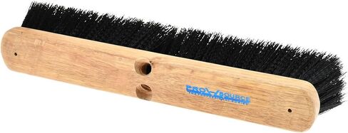 PRO SOURCE 18" Push Broom Head: Poly Bristles, Threaded Wood Block in Saudi Arabia
