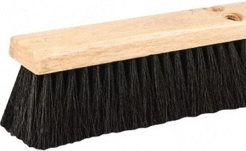 PRO SOURCE 18" Push Broom Head: Poly Bristles, Threaded Wood Block in Saudi Arabia