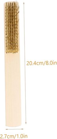 Amosfun 4pcs Copper Wire Cleaning Brush Set Heavy Duty Rust Removal and Surface Cleaning Tools Wooden Handles Multifunctional Wire Brushes for Household Use in Saudi Arabia