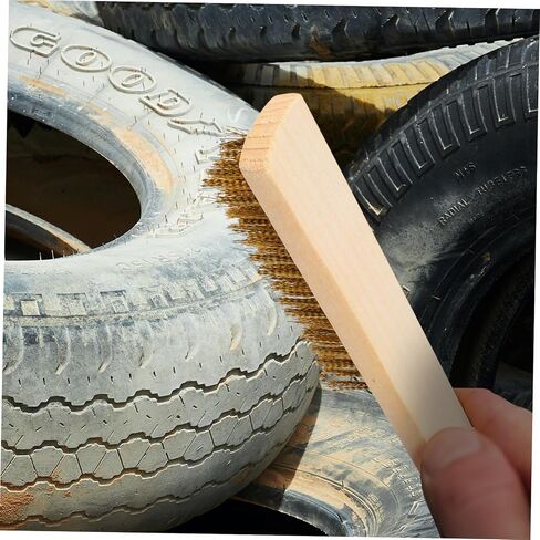 Amosfun 4pcs Copper Wire Cleaning Brush Set Heavy Duty Rust Removal and Surface Cleaning Tools Wooden Handles Multifunctional Wire Brushes for Household Use in Saudi Arabia