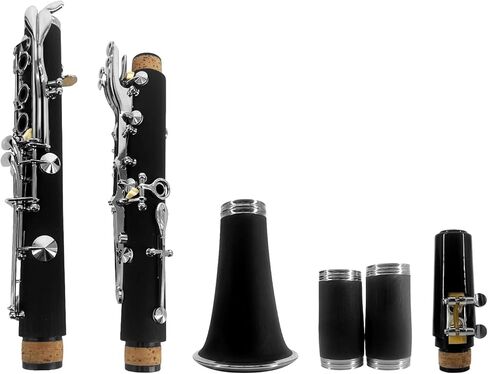 Btuty BB Clarinet ABS مجهر مع 10 قصب ، قماش تنظيف ، قفازات ، مفك البراغي ، قوس ، حقيبة يد ، فرشاة التنظيف - أداة خشبية Ebonite الاحترافية للطالب المبتدئين in Saudi Arabia