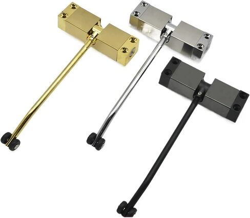 Stainless Steel Automatic Spring Door Closer Door Closing Device Can Adjust The Door Closing Device Furniture Door Hardware 1Pcs(Black) in Saudi Arabia