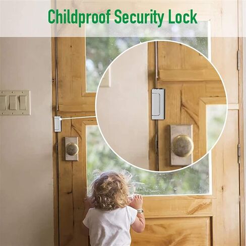 Home Security Door Lock Door Reinforcement Lock Stop Withstand 800 Lbs Upgrade Lock Defender Hardware(1pc Black) in Saudi Arabia