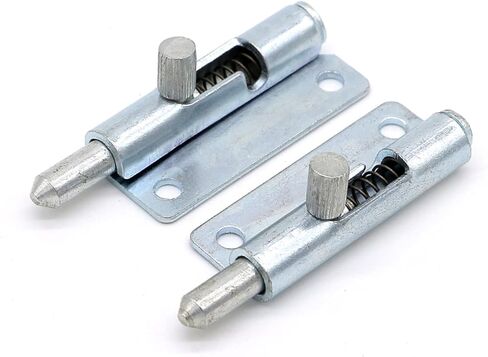 Hardware Carbon Steel Spring Loaded Heavy Duty Sliding Bolt Lock Latch Barrel Bolt Latch 1Pcs(45mm Left) in Saudi Arabia