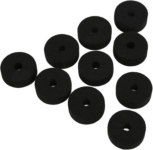 Cymbal Felt Washer Pads Set 20Pcs Non Slip Cymbal Accessories for Kits, Replacement Parts, Improve Sound Quality (Black) in Saudi Arabia
