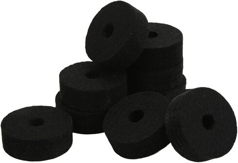 Cymbal Felt Washer Pads Set 20Pcs Non Slip Cymbal Accessories for Kits, Replacement Parts, Improve Sound Quality (Black) in Saudi Arabia