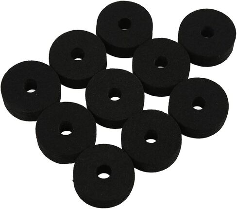 Cymbal Felt Washer Pads Set 20Pcs Non Slip Cymbal Accessories for Kits, Replacement Parts, Improve Sound Quality (Black) in Saudi Arabia