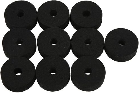 Cymbal Felt Washer Pads Set 20Pcs Non Slip Cymbal Accessories for Kits, Replacement Parts, Improve Sound Quality (Black) in Saudi Arabia