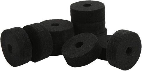 Cymbal Felt Washer Pads Set 20Pcs Non Slip Cymbal Accessories for Kits, Replacement Parts, Improve Sound Quality (Black) in Saudi Arabia