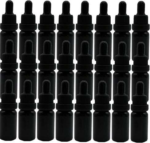 24pcs 10 مل زجاجة زيت الزجاج الأساسي ، فالاس صغير من قطار العين الصغيرة ، جرة جوهر المصل ، حاوية إسقاط السفر (0.34 أوقية) (واضح) in Kuwait