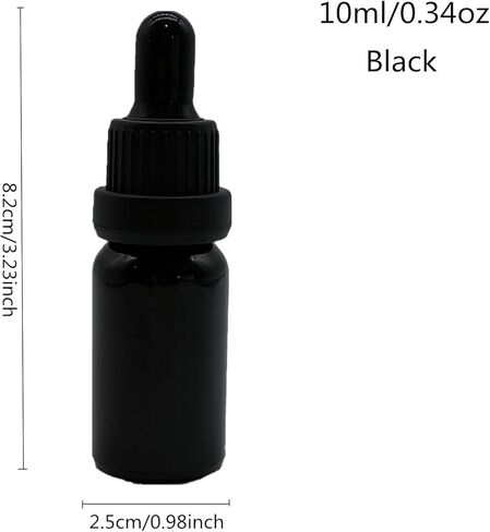 24pcs 10 مل زجاجة زيت الزجاج الأساسي ، فالاس صغير من قطار العين الصغيرة ، جرة جوهر المصل ، حاوية إسقاط السفر (0.34 أوقية) (واضح) in Kuwait