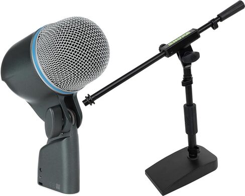 ميكروفون Shure Beta 52a Kick Drum مع حامل - MIC Supercardioid Dynamic لأدوات الجهير - المدرجة القابلة للتعديل القابلة للتعديل. in Saudi Arabia