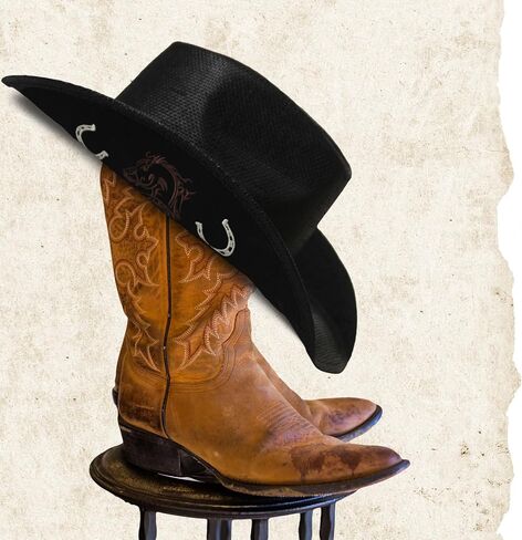 Wildarms Western Cowboy Hat for Women Men Wide Brim Woven Straw Cowboy Hat for Men Cowgirl Exquisite Decoration Band in Kuwait