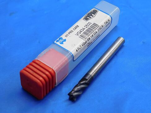 New OSG 1/4" O.D. TiAlN .015 Corner Radius Carbide END Mill 4 FL VG434-2500 .25 - JH2668TL1 in Saudi Arabia