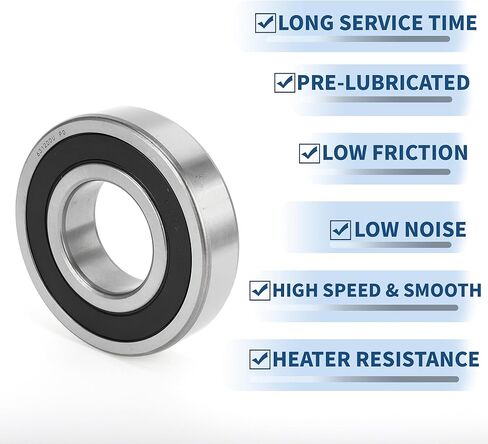 ACROPIX 6312DDU Deep Groove Ball Bearings P0 60x130x31mm Lubricated Bearings Double Rubber Seal Black Silver Tone Scooter Skateboard Wheel in Saudi Arabia