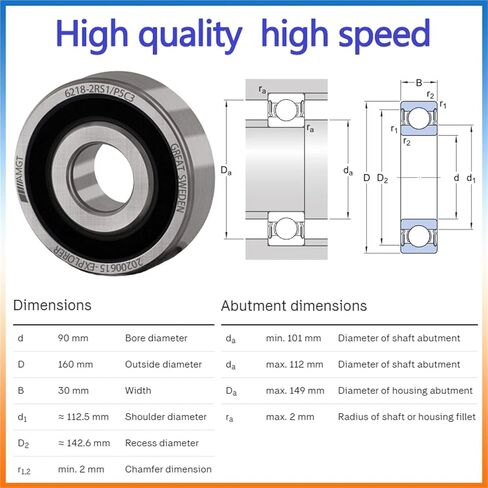1Pcs Bearing 6218 6218-2RS 6218-2Z 6218-2ZN 6218NR 6218-2RSNR Deep Groove Ball Bearing(6218-2ZC3) in Saudi Arabia