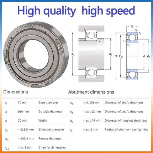 1Pcs Bearing 6218 6218-2RS 6218-2Z 6218-2ZN 6218NR 6218-2RSNR Deep Groove Ball Bearing(6218-2ZC3) in Saudi Arabia