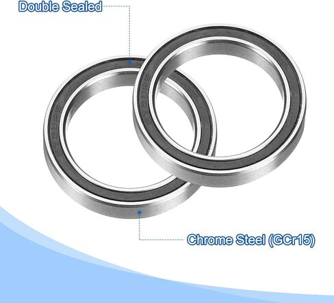 UXCELL 8PCS 6703-2RS BELL GROOVE BALL BELINGS 17X23X4MM MENTER BEARING DUBLE SELEDED PRESICIONS ، P6 (ABEC3) in Kuwait