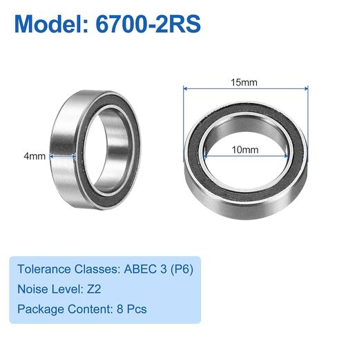 UXCELL 8PCS 6703-2RS BELL GROOVE BALL BELINGS 17X23X4MM MENTER BEARING DUBLE SELEDED PRESICIONS ، P6 (ABEC3) in Saudi Arabia