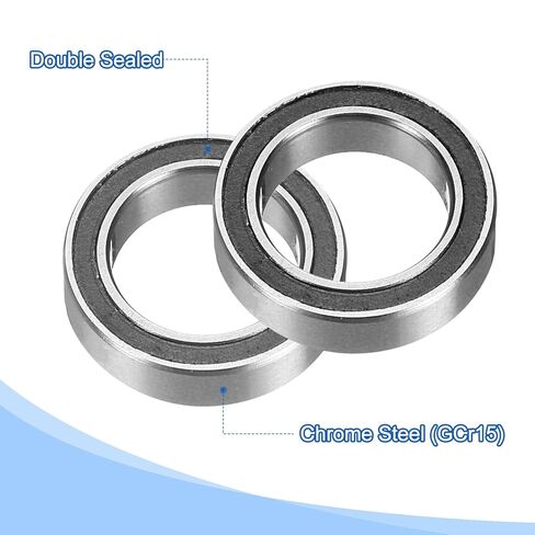 UXCELL 8PCS 6703-2RS BELL GROOVE BALL BELINGS 17X23X4MM MENTER BEARING DUBLE SELEDED PRESICIONS ، P6 (ABEC3) in Saudi Arabia