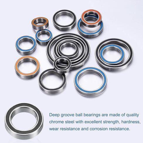 UXCELL 8PCS 6703-2RS BELL GROOVE BALL BELINGS 17X23X4MM MENTER BEARING DUBLE SELEDED PRESICIONS ، P6 (ABEC3) in Saudi Arabia