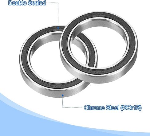 UXCELL 8PCS 6703-2RS BELL GROOVE BALL BELINGS 17X23X4MM MENTER BEARING DUBLE SELEDED PRESICIONS ، P6 (ABEC3) in Kuwait