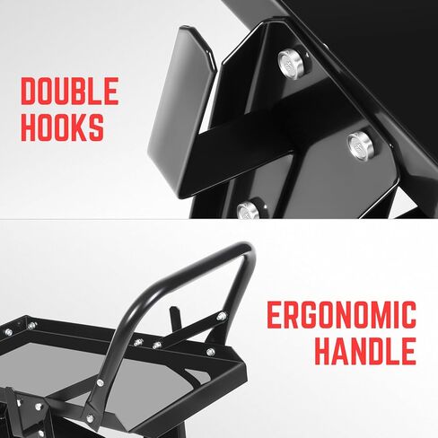 DNA Motoring Heavy-Duty 3 طبقات أكبر تخزين 360 درجة Sswivel عجلات وسلاسل أمان Storge مع تصميم مقبض العربة ، الأدوات السوداء-00465 in Saudi Arabia