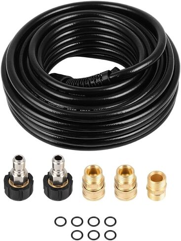 قناة سوداء PVC ، 3200psi ، القطر الداخلي 1/4 ، طول 50 قدم M22 مجموعة 5 قطعة من الملحقات وموصل التوسع in Saudi Arabia