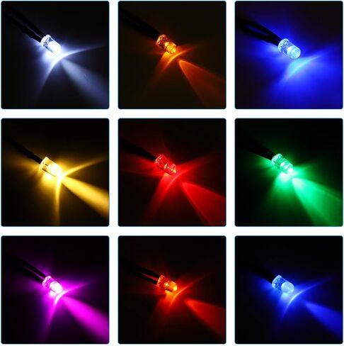 Patikil 3mm LED LED Light ، 20 PCS 4.5-6V DC Pre Wired Mini LED Light in Saudi Arabia
